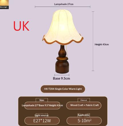 Side profile of the bedside lamp showing its slim silhouette